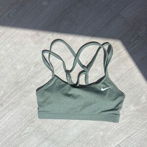 Nike Green Sports Bra with Criss-Cross Back